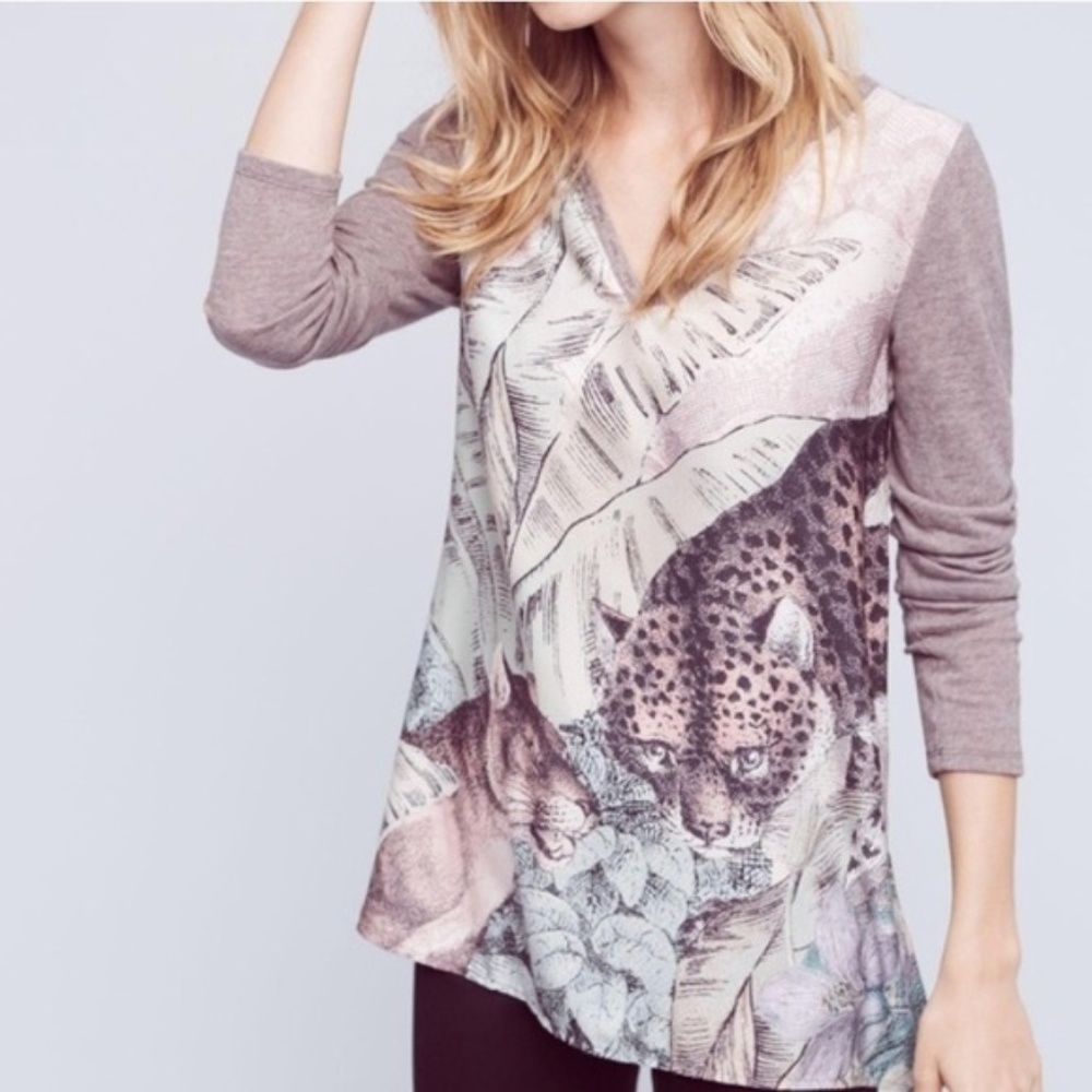 Anthropologie Akemi + Kin Grey Fauna Henley